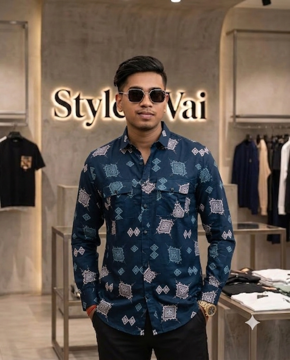 2 poket check shirt