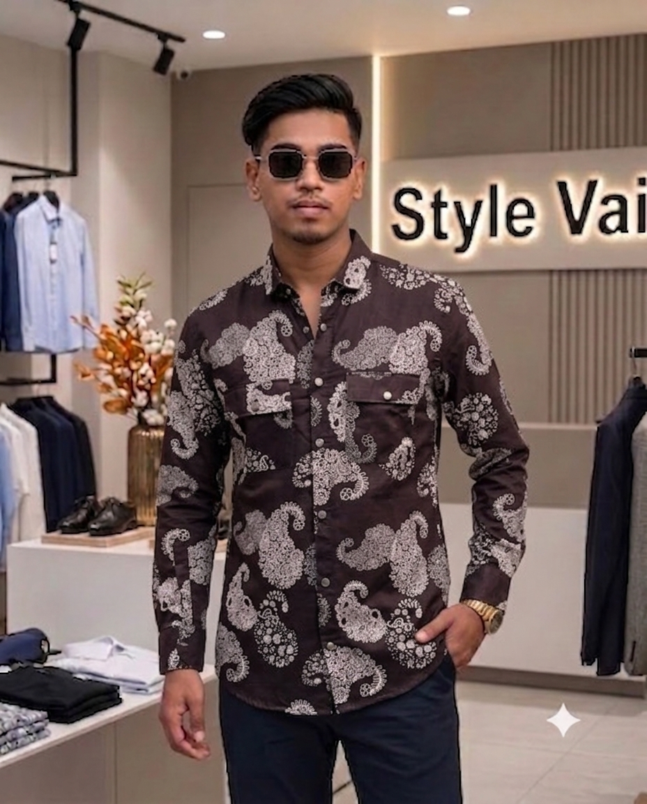 2 poket check shirt
