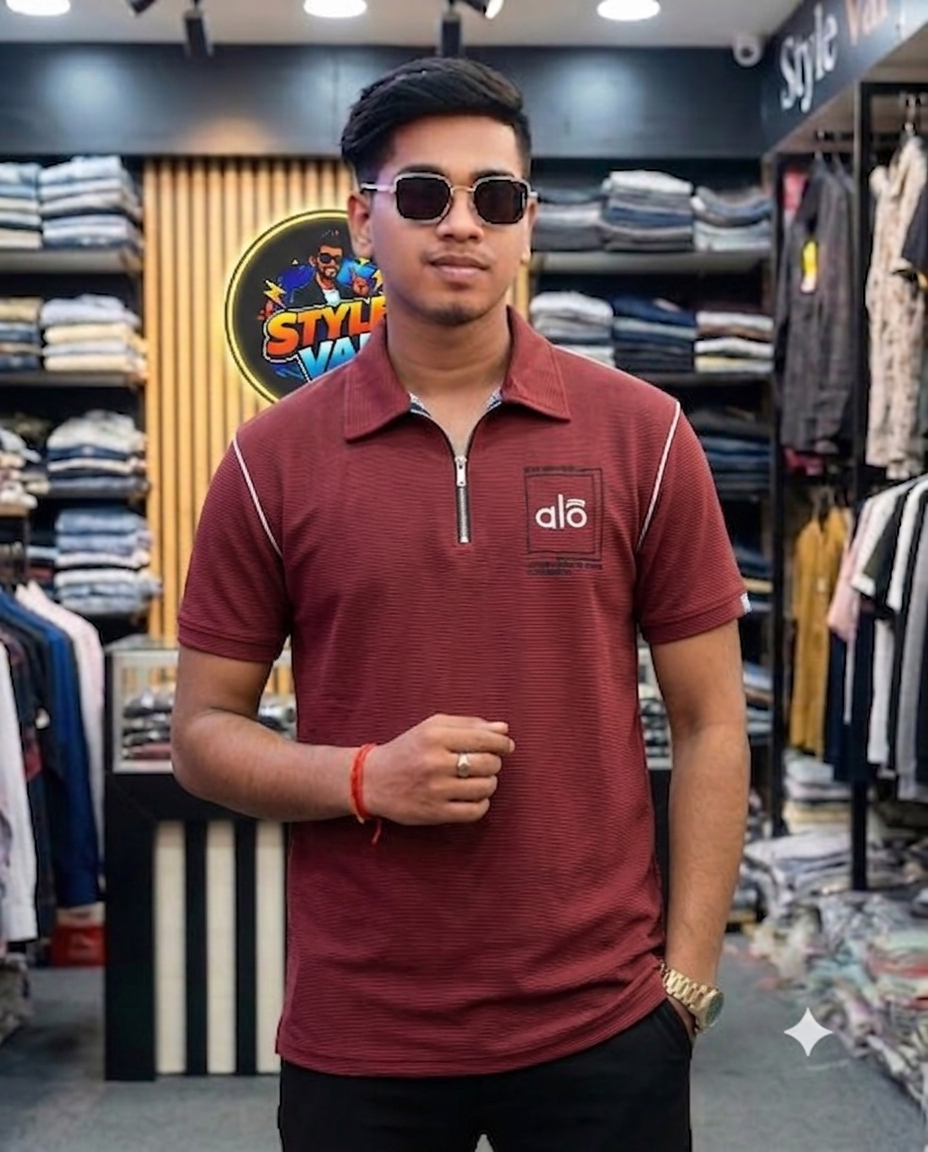 Polo zipper t-shirt