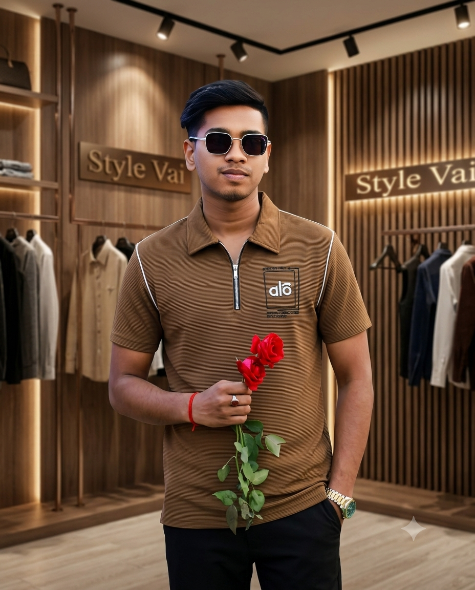 Polo zipper t-shirt